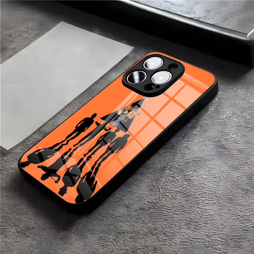 Чехол для телефона из фильма «Заводной апельсин» для IPhone 17 Air 16 E Pro Max 15 14 13 Mini 12 Pro 11 Max Plus Черная стеклянная крышка