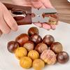 Chestnut Cracker Tool with Ergonomic Brown Handle - Efficient Nut Peeler for Chestnuts, Hazelnuts & Hard Shells, Durable Kitchen Gadget for Home