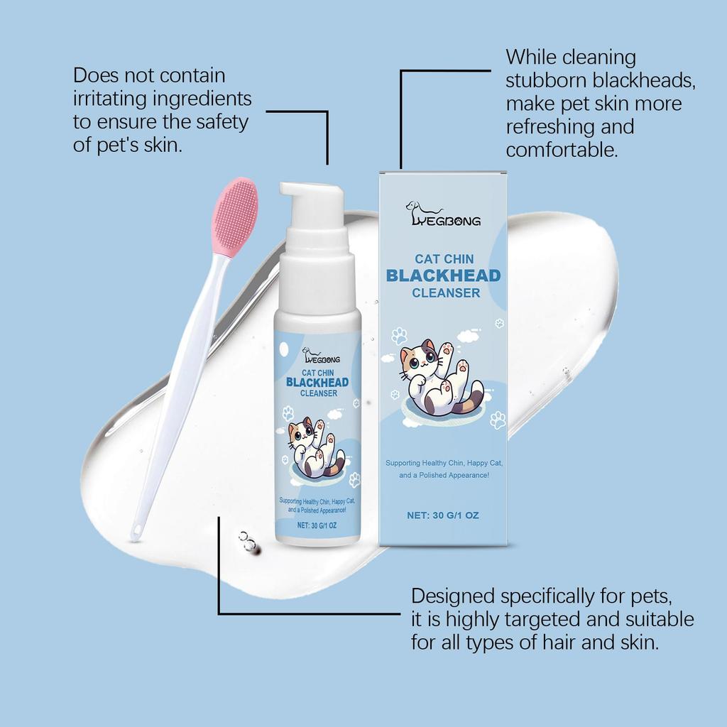 Yegbong pet chin care set gentle cleaning for cats and dogs, suitable for chin hair decontamination, refreshing and non-stick 1set