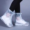1 Pair PVC Rain Shoe Covers Zipper Closure Convenient Women Shoes Boots Overshoes
