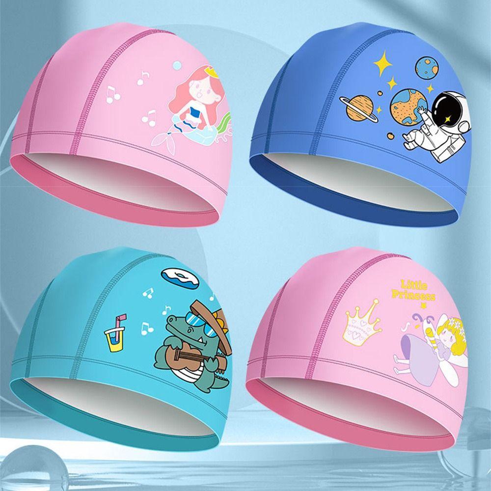 Свободный размер Спортивные аксессуары Детские шапочки для плавания Шапочки для купания в бассейне Шапочки для плавания Эластичный тюрбан из искусственной кожи