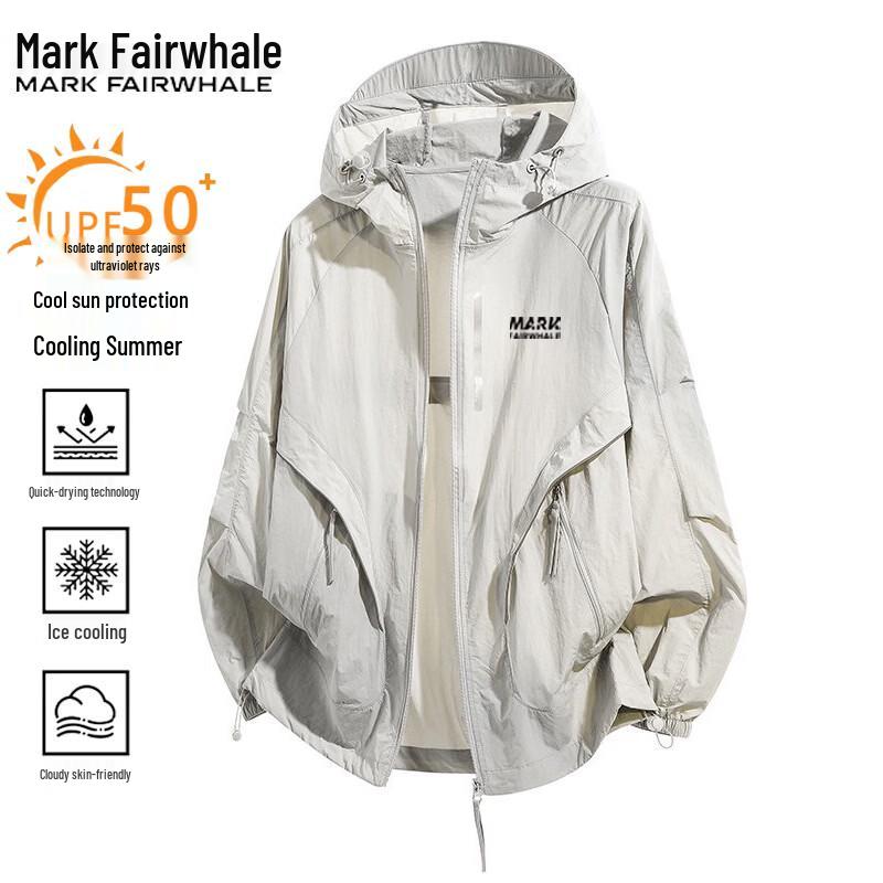 Mark Fairwhale Мужская летняя куртка с капюшоном для защиты от солнца