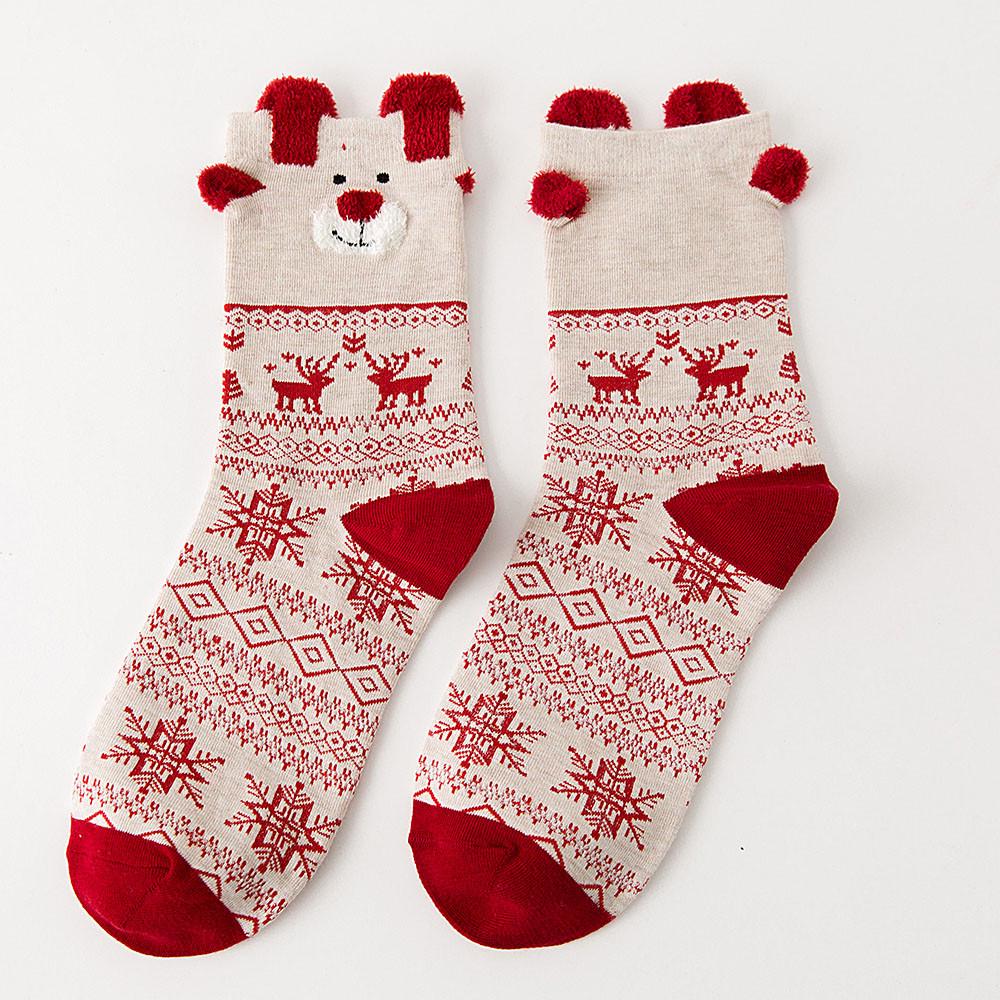 Christmas Women Cotton Socks Multi-Color Women's Winter Socks