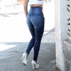 Women High Waisted Skinny Denim Jeans Stretch Slim Pants Calf Length Jeans