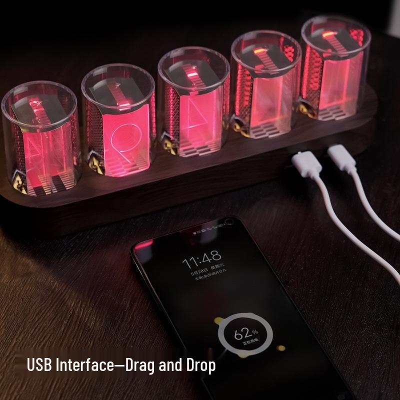 Часы с RGB-индикаторами Nixie: Креативное цифровое настольное украшение и Хит продаж