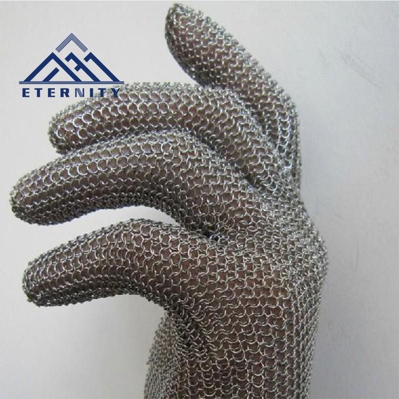 Safety Stainless Steel Wire Mesh Butcher Anti-cutting Chain Mail Glove