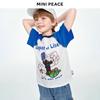 MiniPeace Boy's Instant Blue Short Sleeve T-Shirt