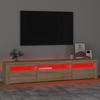 Vidaxl Szafka Pod Tv Z Oświetleniem Led, Dąb Sonoma, 195X35X40 Cm