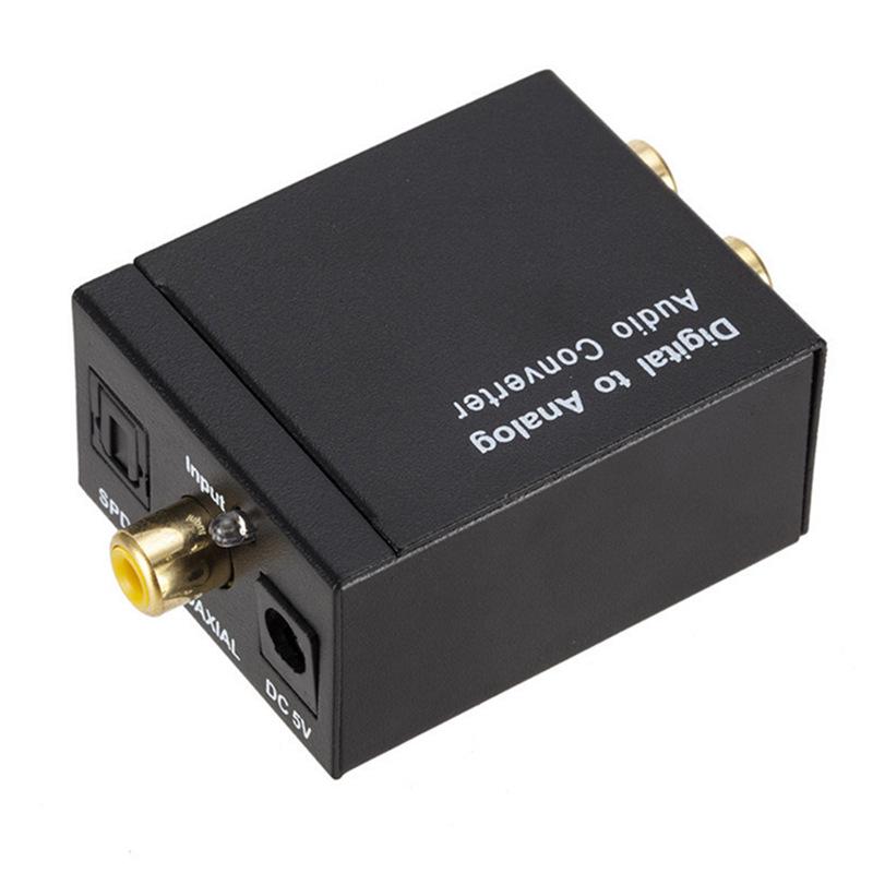 Digital to Analog Audio Converter, 3.5mm Jack, Coaxial & Optical Inputs, Plug and Play