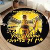 Beitar Jerusalem Fc Crest Custom Name Round Area Rug Carpet Rug For Living Room Bedroom Sofa Playroom Decor Nonslip Floor Mat