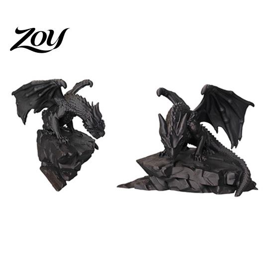 Gothic Home Decor for Bookshelf 3D Printed Rock Dragon Statue, Fantasy Figurine, Desktop Office Decoration Style Decor, Collectible Ornament,