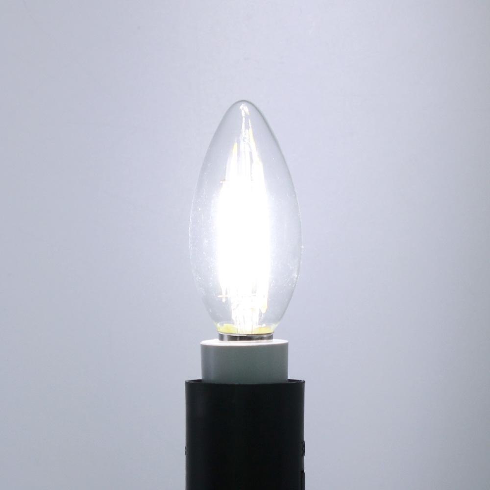 1pcs E14 LED Filament Lamp C35L Type Glass Candle Bulb 220V 2W 4W 6W Replace 20W 40W Halogen Light Chandeliers
