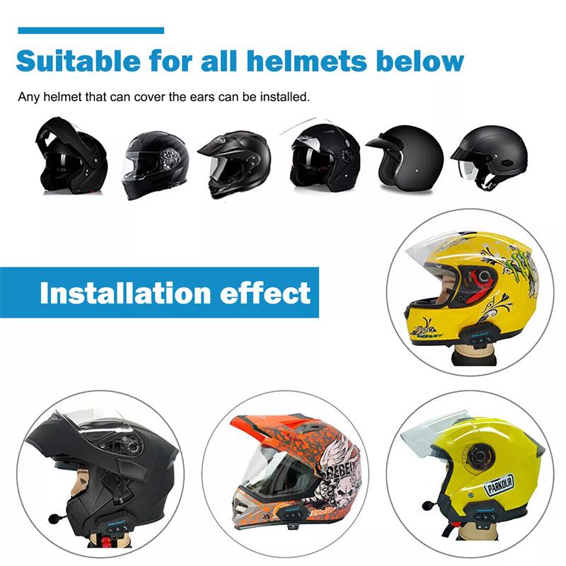 Мотоциклетная гарнитура Bt Helmet Wireless Hands-Free Call Kit Стерео Анти-помехи Водонепроницаемый музыкальный плеер Динамик