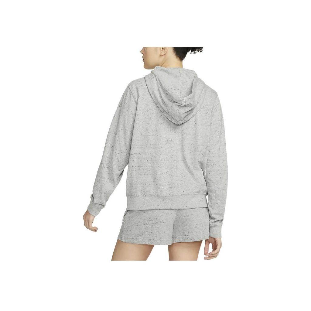 Nike Drawstring Letter Logo Print Solid Full Zip Casual Jacket Women Jacket Dark-Gray DM6387-063