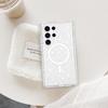 Для Samsung Galaxy S23 Ultra Магнитный чехол, Роскошный сверкающий блестящий прозрачный чехол для женщин, девушек, мужчин, Полная защита от падений, Бампер, Ударопрочный