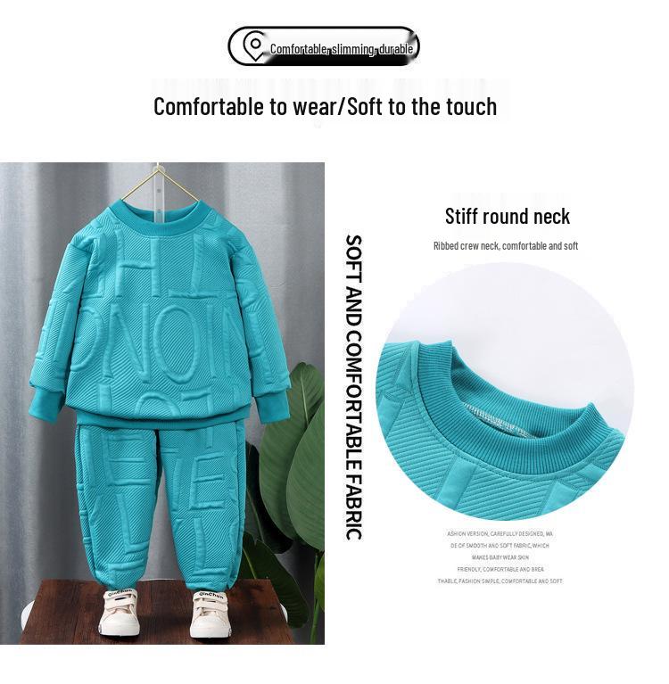 Костюм-двойка свитер для мальчиков и девочек Осень 2025 - Модный повседневный наряд для детей
