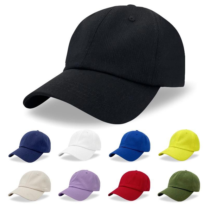 Women's Cotton Soft Top Baseball Cap Spring and Summer Sunscreen Cap Male Outdoor Solid Color Light Plate Visor
