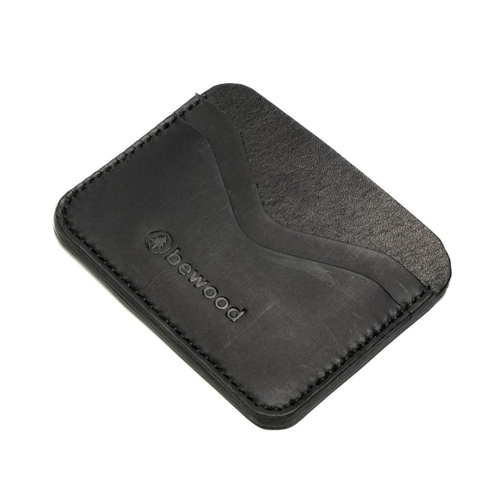 Bewood Business Leather Card Holder - Black