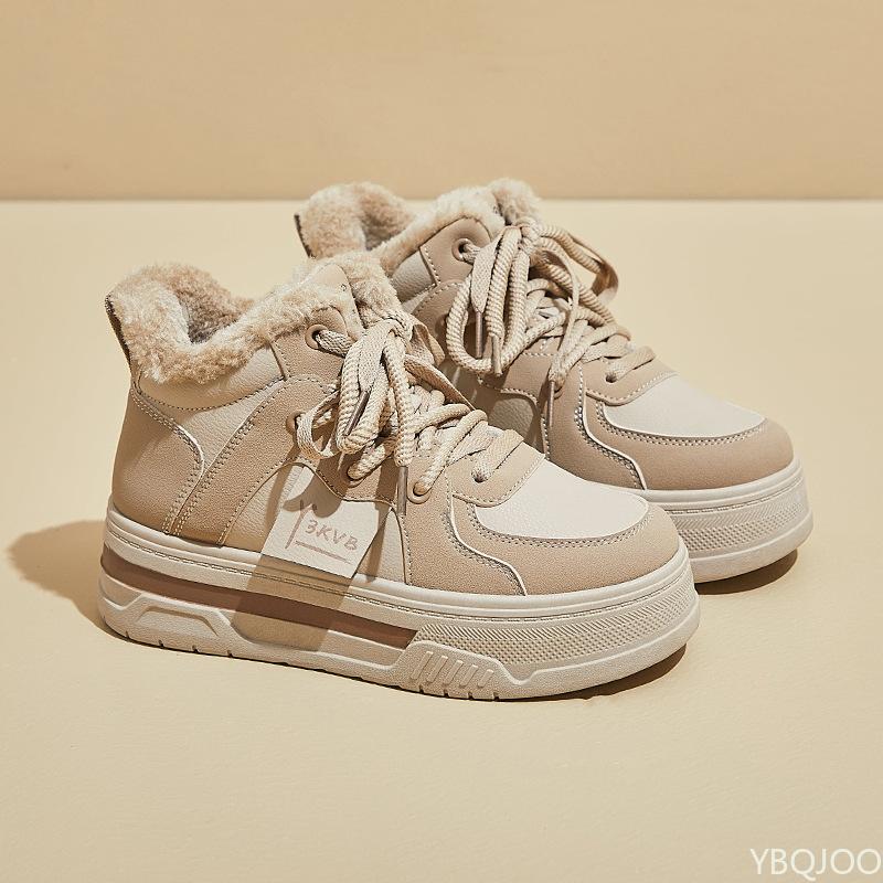 Зимняя обувь новая женская обувь на толстой подошве спортивная обувь для скейтборда теплая повседневная простая удобная нескользящая женская обувь