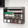 Многофункциональный настенный стеллаж для хранения кухонных приправ без перфорации