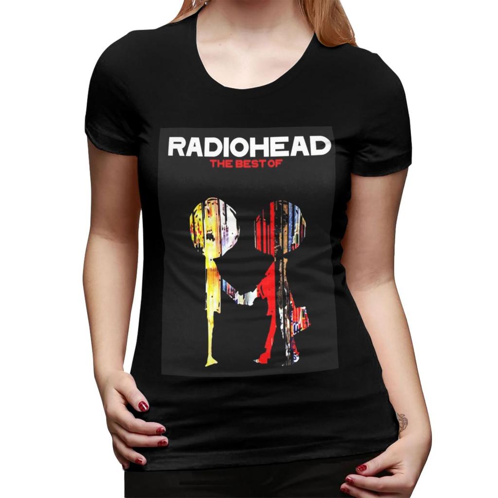 Футболка с изображением группы Radiohead для женщин, с круглым вырезом, уличный стиль, женские футболки с коротким рукавом, летняя одежда, топы