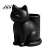 Literary Gift for Cat Lovers Cute Pen Holder, 3D Printed Kitten Pencil Cup, Multi-functional Artistic Stand Desktop Organizer Makeup Brushes,
