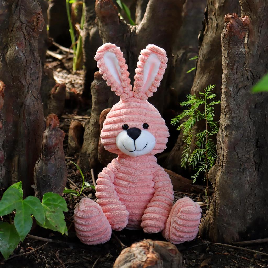 Apricot Lamb Red Corduroy Bunny Plush Toy for Soft and Cute Fluffy Red Corduroy Bunny for Girls and 23cm Kids, Boys,