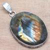 Pendant Shiney Labradorite Gemstone Mother's Day Gift 925 Silver Jewelry 2.25"