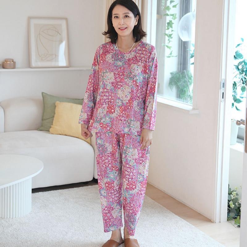 Shiz Madam Women S Big paiSley Pink Flower Cotton Home Set H8556