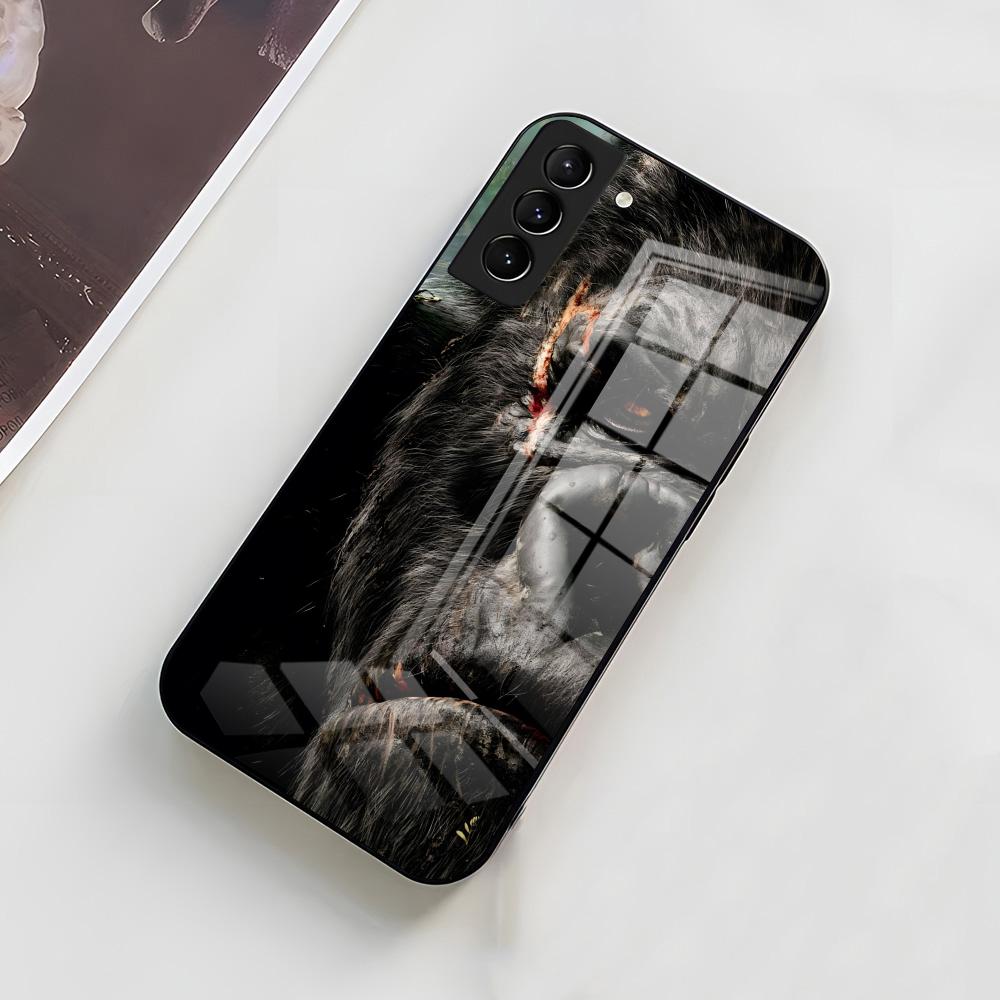 Чехол для телефона King Kong (Злой) для Samsung A56 A36 A26 A16 A15 A25 A35 A55 A14 A34 A24 A54 Стеклянный чехол