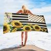 Exotic Floral Print Soft Microfiber Large Towel Water Absorbent For Beach Surf Use