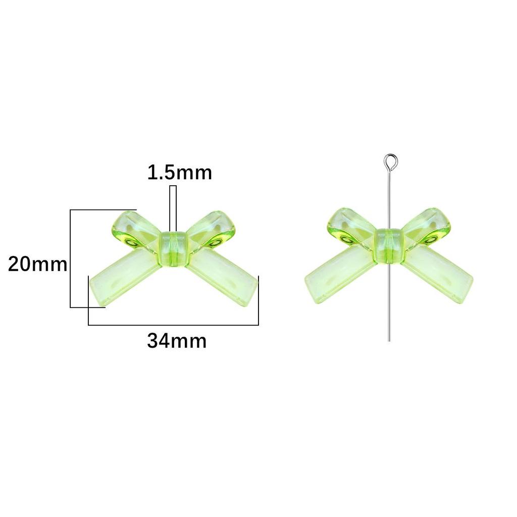 4 шт. пластиковые акриловые банты-бабочки, банты, бусины, подвески для ожерелья, браслета, серьги, украшения для волос, сделай сам, ювелирные аксессуары