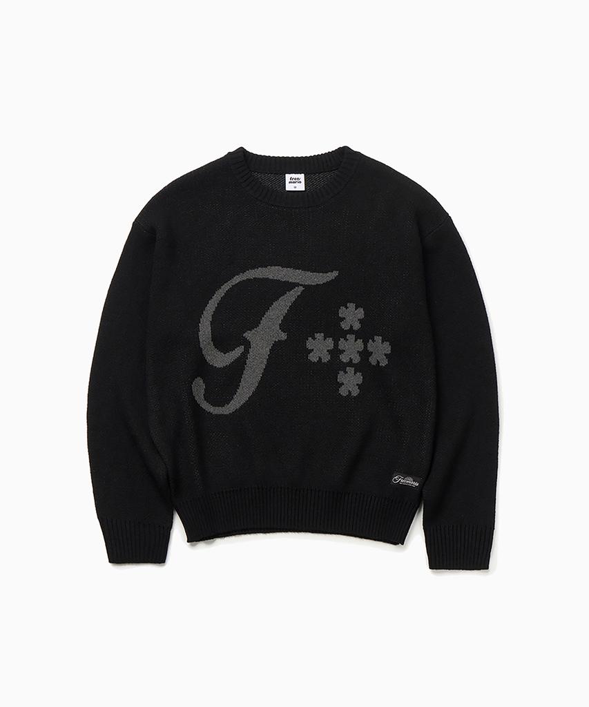 FREEMARIO F-Cross Jacquard Knit [Black]
