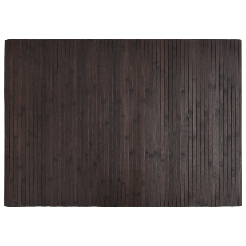 Rectangular Rug Dark Brown 70 x 100 cm Bamboo