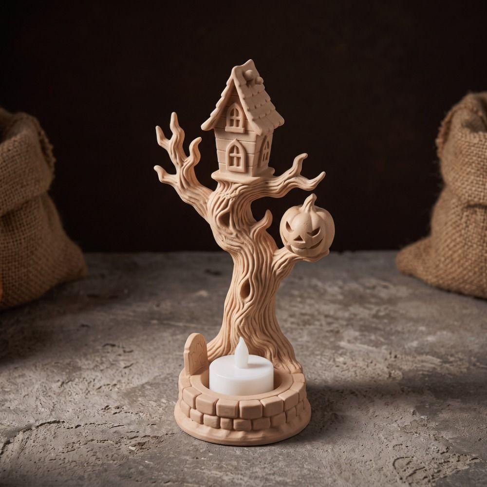 3D Printing Pumpkin Branch Candlestick Retro Desk Ornaments Branch House Candle Holder Centerpiece