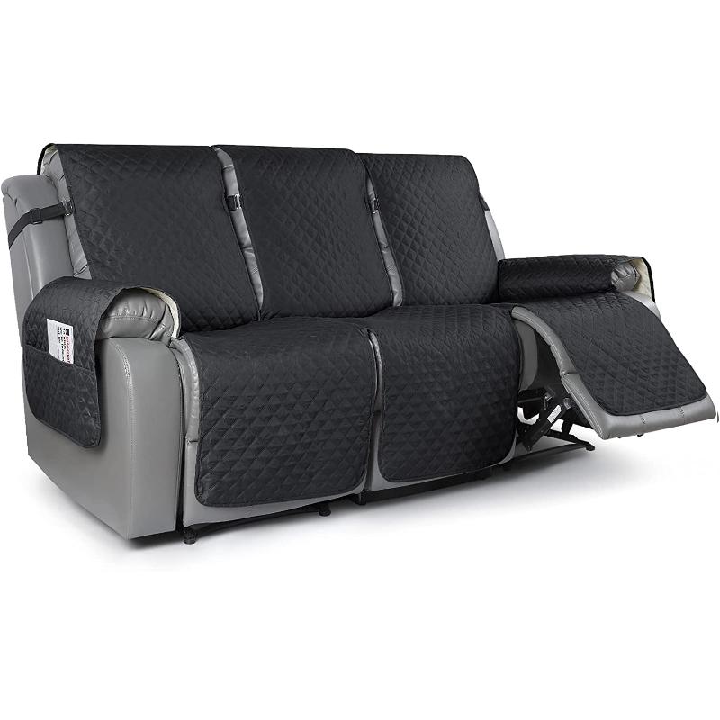 3 Seat Non-Slip Recliner Chair Cover Sofa Slipcover Reversible Pet Cover Protector Couch Cover