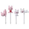 8Pcs/Set Mini Kids Animal Fruit Fork Cartoon Snack Cake Dessert Food Fruit Toothpick Lunch Party Decoration Bento Box Accessories Animal Fruit Picks