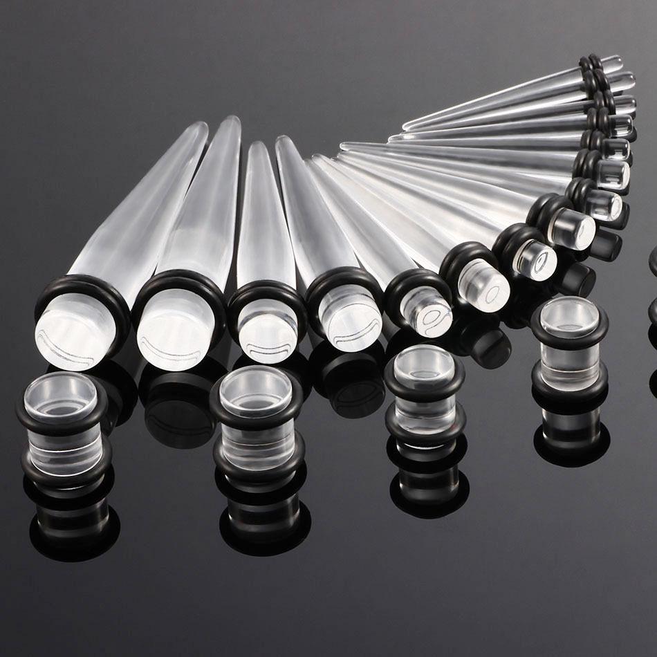 36 шт. силиконовые ушные манометры с конусом и вилкой для растяжки, наборы для туннельного пирсинга, украшения для тела