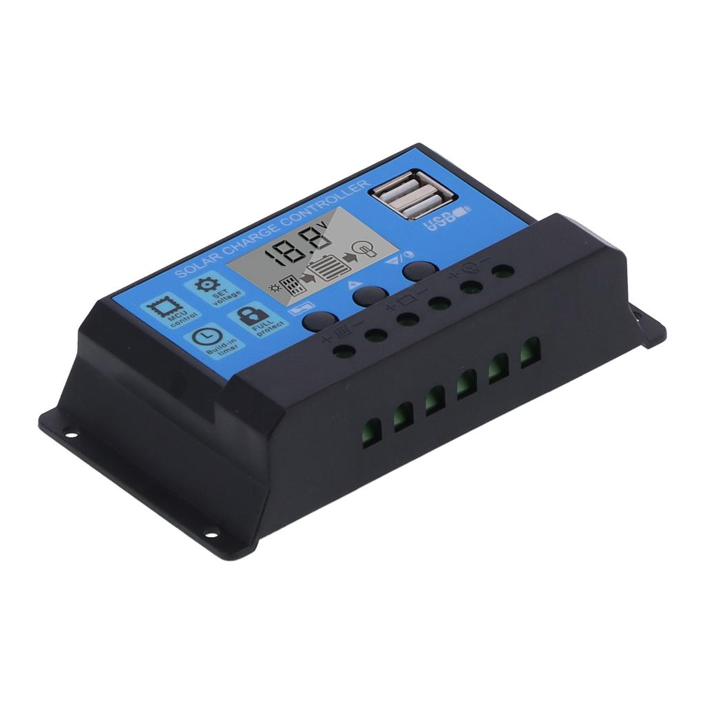 30A 12V 24V 2‑Way MOS Solar Charge Controller PWM 3 Stage Battery Regulator Solar Panel Controller