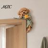 Decorative Corner Figurines 2D French Bulldog Door Topper Decor, Cute Sitter, Resin Wall Sculpture Dog Figurine for Frame Home Pet Lover Gift