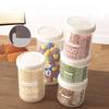 1Pc Grain Sealed Can Swivel Cap Airtight Containers Transparent Kitchen Keep Fresh Storage Jar Beans Flour Pasta Storage