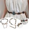 Bohemian Ethnic Style Women's Waist Chain Ethnic Style Artistic Handmade Bead Women's Belt Wood Z2G5
