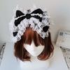 Victorian Retro Lace Headband Sweet Double Layer Big Bow Kawaii Hair Hoop Anime Lolita Maid Tea Party Cosplay Headdress