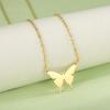 Cute Butterfly Necklace for Women Charms Choker Party Stainless Steel Jewelry Gift