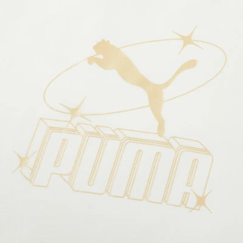 PUMA T Shirts Unisex White Crew Neck Moderate Straight Fit (Unisex) T-Shirts 682344 65