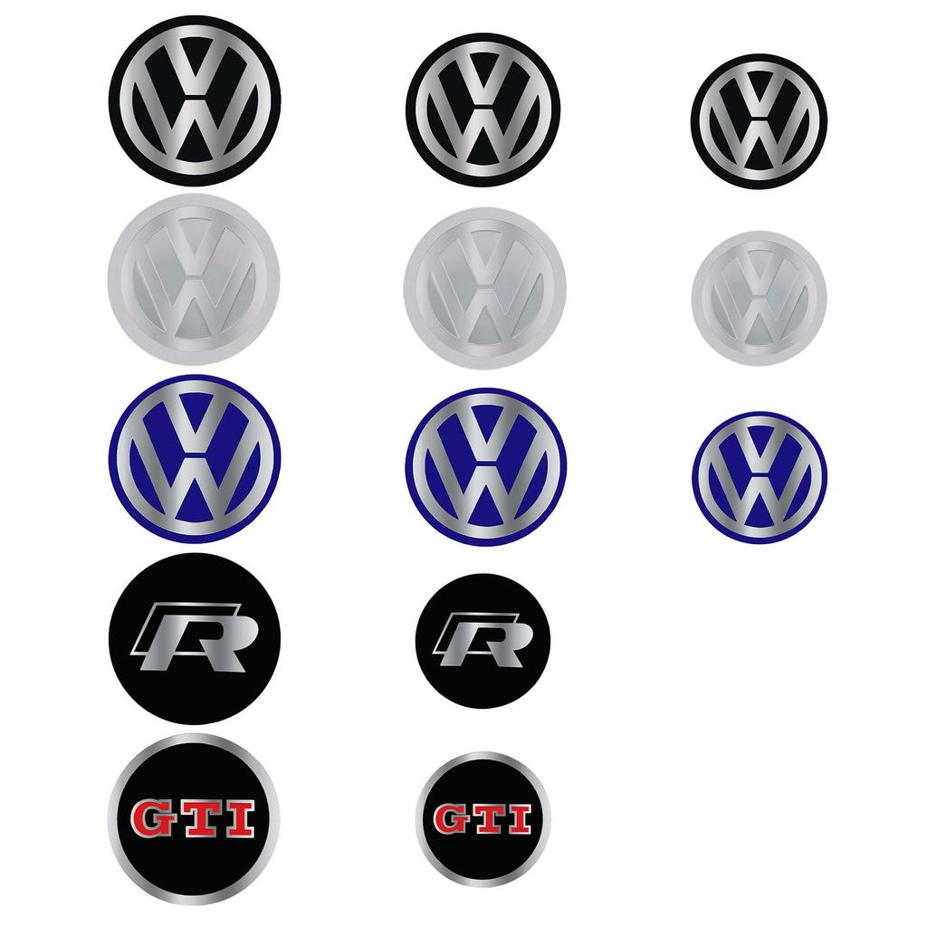 FD09-4PCS 56/60/63/65/68mm Car Tyre Wheel Center Hub Cap Sticker Cover for Volkswagen 4 Motion MTM Blue Motion Touran Tiguan R Line