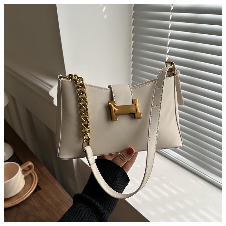 2024 Весна Новая Мода Ретро Сумка на Плечо и Через Плечо - Универсальная Текстурированная Сумка-Подмышка для Поездок на Работу