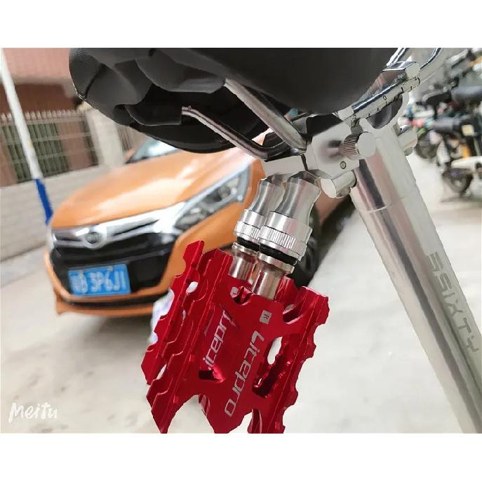 Litepro Bicycle Quick Release Pedal Adapter Portable Pedals Saddle Mount Fixed Base For Brompton Folding Bike Accessories