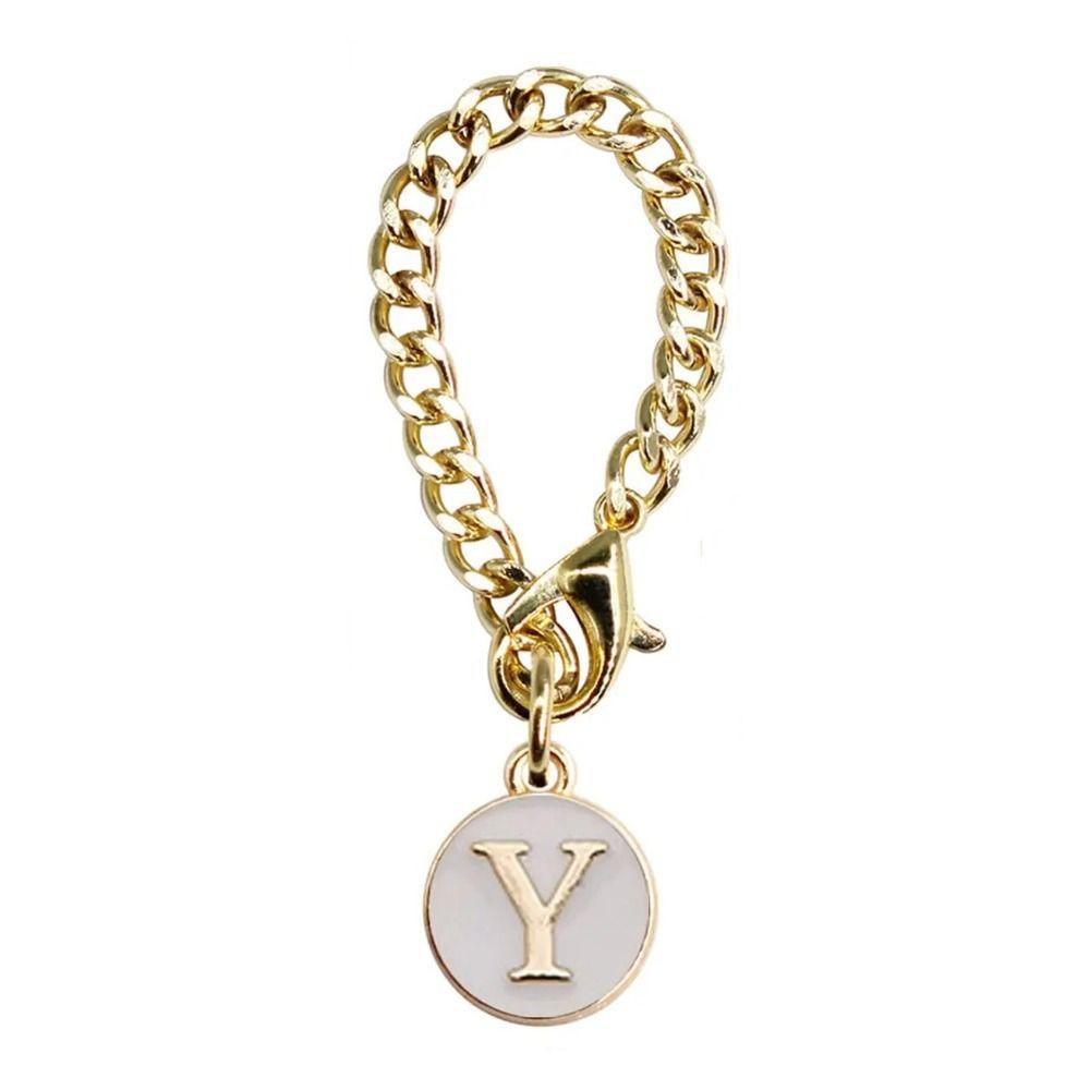 Белый/Черный Цепочка-ручка для чашки для воды Персонализированный Шарм-ручка Креативный Шарм с буквой для чашки Чашки