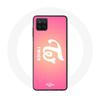 Coque Pour Samsung Galaxy A12 TWICE Groupe K-pop Logo Blanc Fond Rose